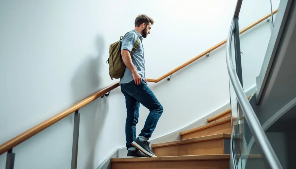 dowiedz się, jak niewłaściwy sposób chodzenia po schodach każdego dnia może prowadzić do niszczenia twoich kolan i poznaj skuteczne metody zapobiegania tym problemom.