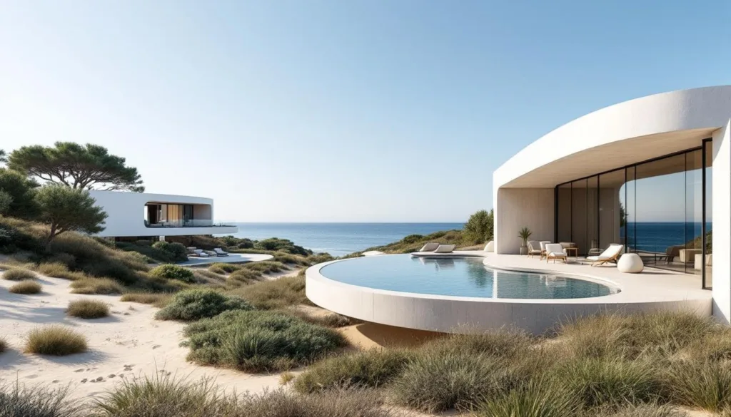 nie tylko fontainebleau – odkryj zachwycające domy gilles'a lellouche'a na cap ferret, które łączą styl i wyjątkowe położenie nad morzem.